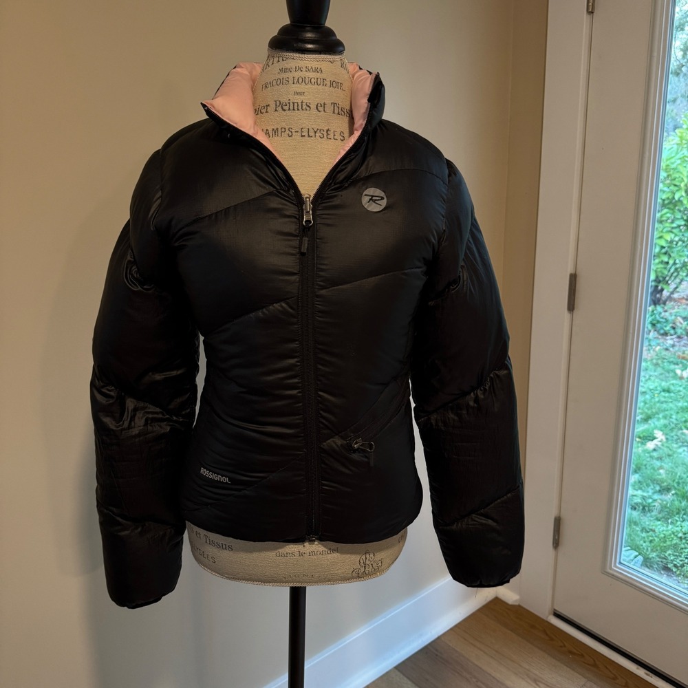 Rossignol Women's Reversible Black/Pink Down Filled Puffer Size S